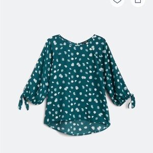 NWT Medium Papermoon/Stitch Fix 3/4 Tie Sleeve Blouse